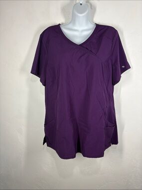 Infinity Purple V-Neck Medical Scrub Top size xl